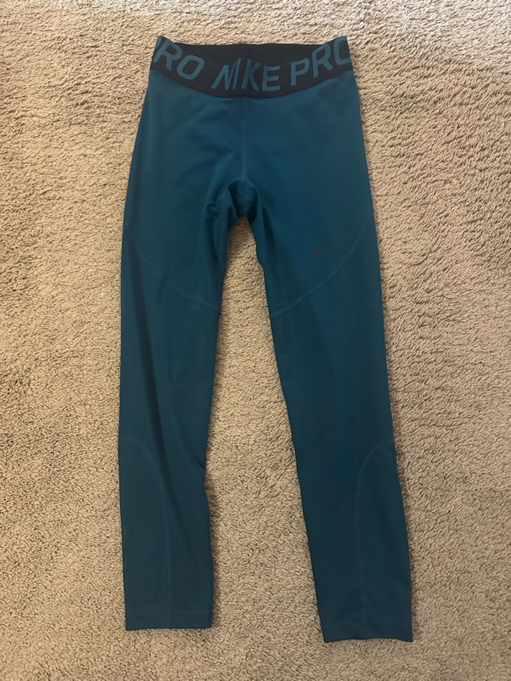 Nike Pro Women’s Leggings Size Medium Teal Mesh Dri Fit